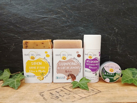 Coffret Savons, Baume, shampoing et déo
