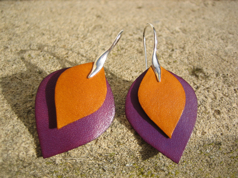 Boucles d'oreilles en cuir