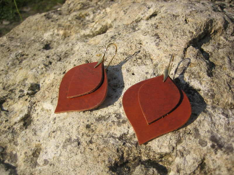 Boucles d'oreilles en cuir