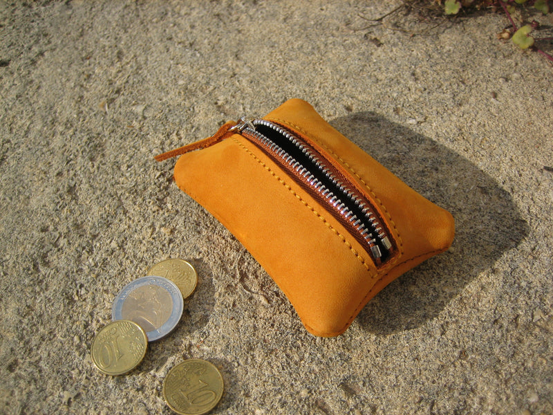 Porte-monnaie et porte-clés en cuir