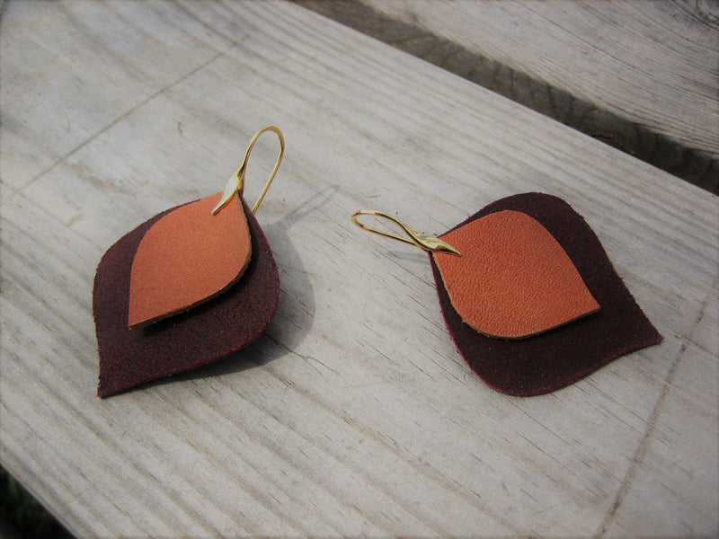 Boucles d'oreilles en cuir