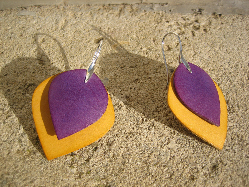 Boucles d'oreilles en cuir