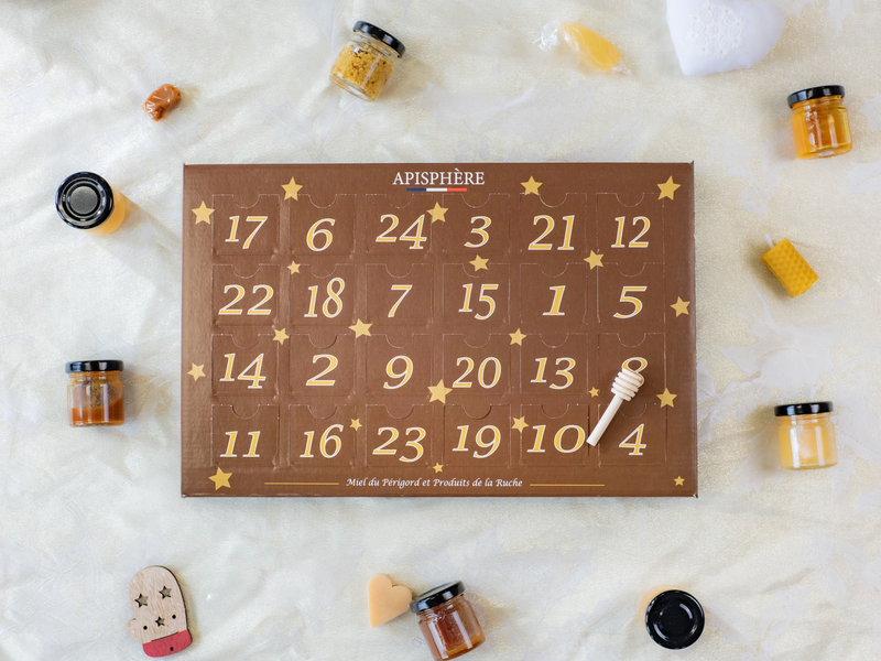 Calendrier de l'Avent miel et produits de la ruche 2025