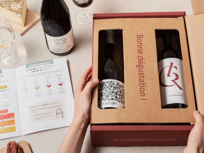 COFFRET SURPRISE 3 VINS ET LIVRET DÉGUSTATION