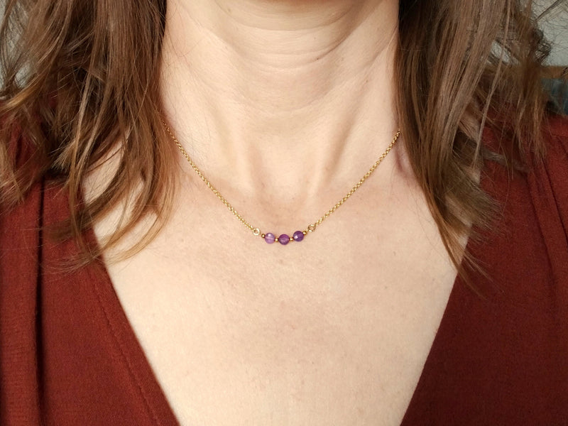 Collier Trio doré à l'or fin