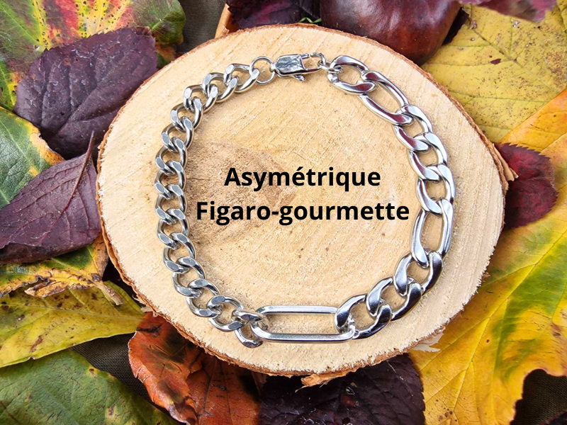 Bijoux homme B Joy: Bracelet acier et or 18k(REF 6301 Bijoux homme B Joy: Bracelet acier et or 18k(REF 6301