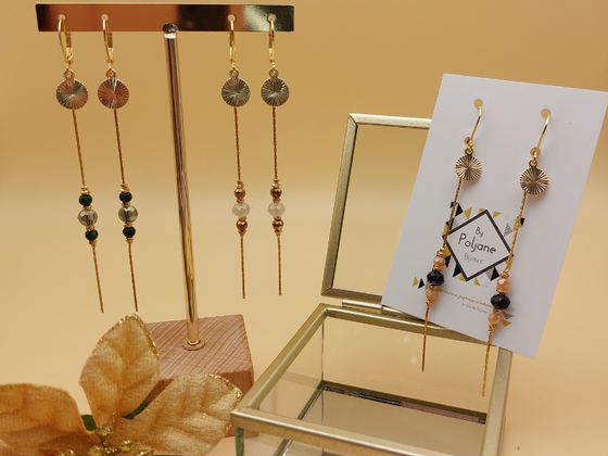 Boucles d'oreilles ADÈLE ultra chic dorées à l'or fin