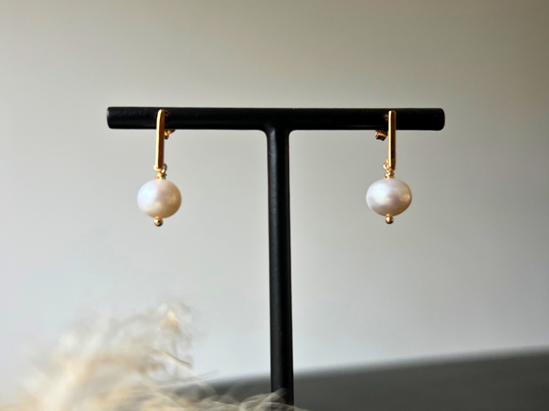 BOUCLES D'OREILLES L'ETERNEL - Perle d'eau douce