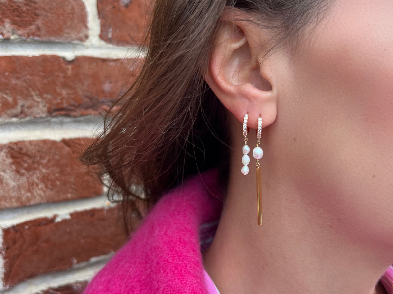 BOUCLES D'OREILLES LA RADIEUSE - Perle d'eau douce