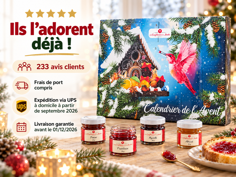 Calendrier de l'Avent Confitures Artisanales 2026