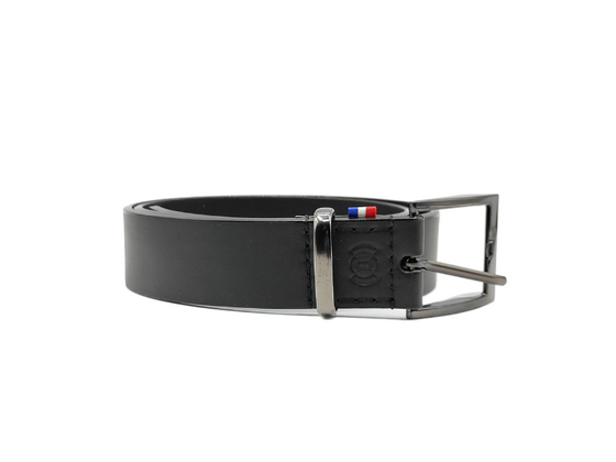 Ceinture en cuir de veau grainé upcyclé
