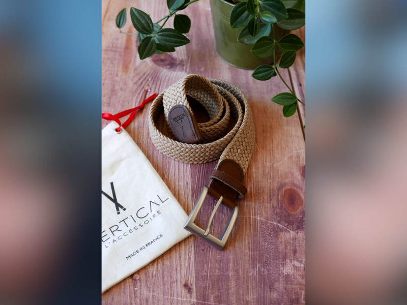 Ceinture tressée pour homme