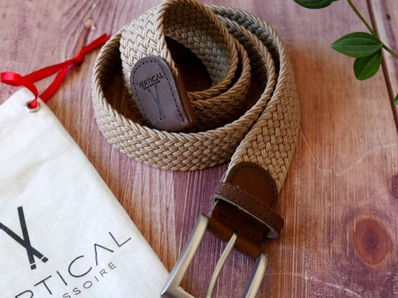 Ceinture tressée pour homme