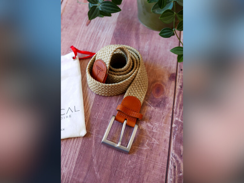 Ceinture tressée pour homme