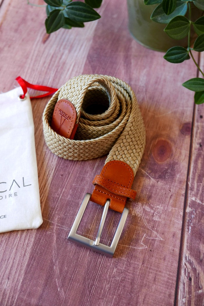 Ceinture tressée pour homme