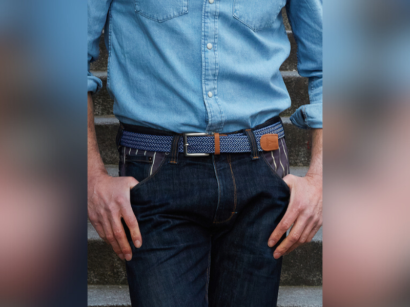 Ceinture tressée pour homme