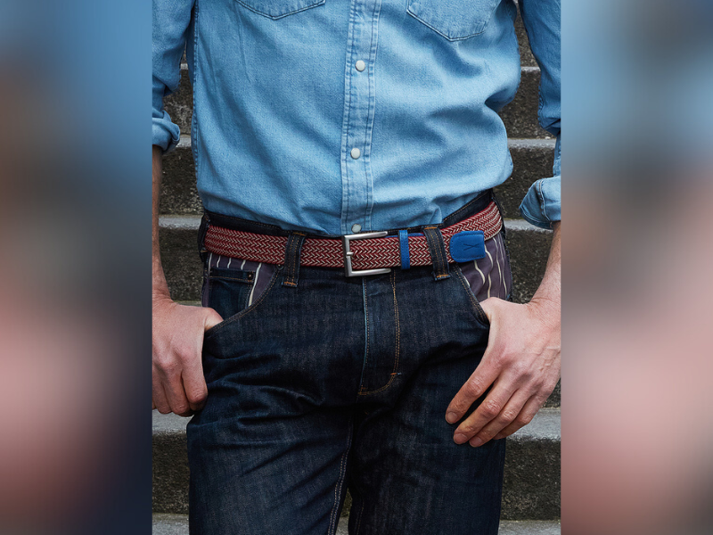 Ceinture tressée pour homme
