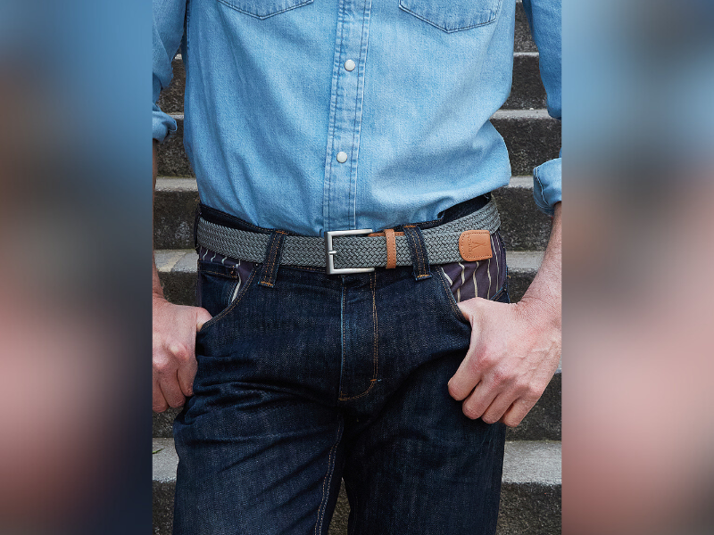 Ceinture tressée pour homme