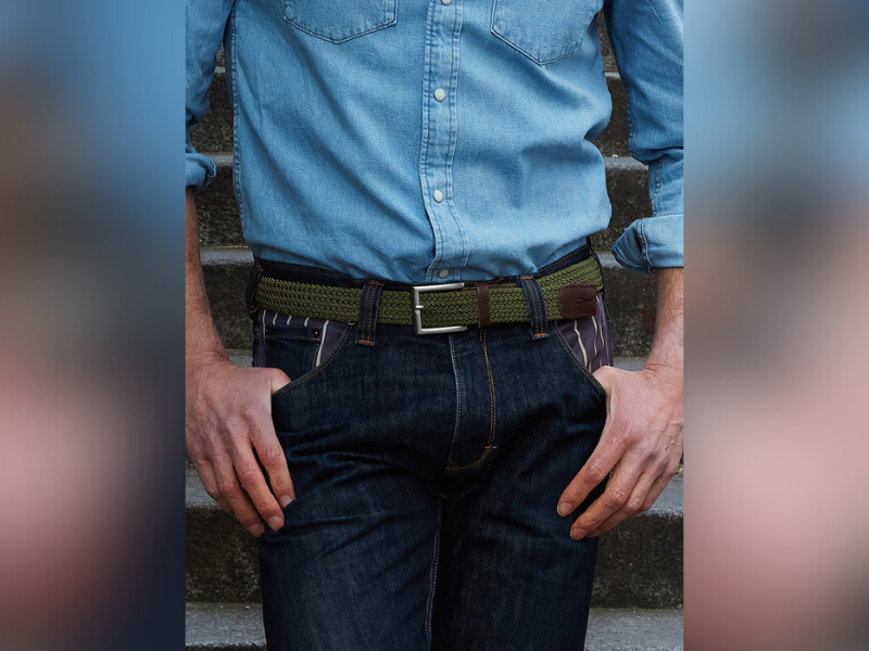 Ceinture tressée pour homme