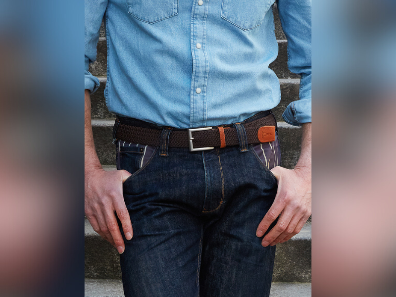 Ceinture tressée pour homme