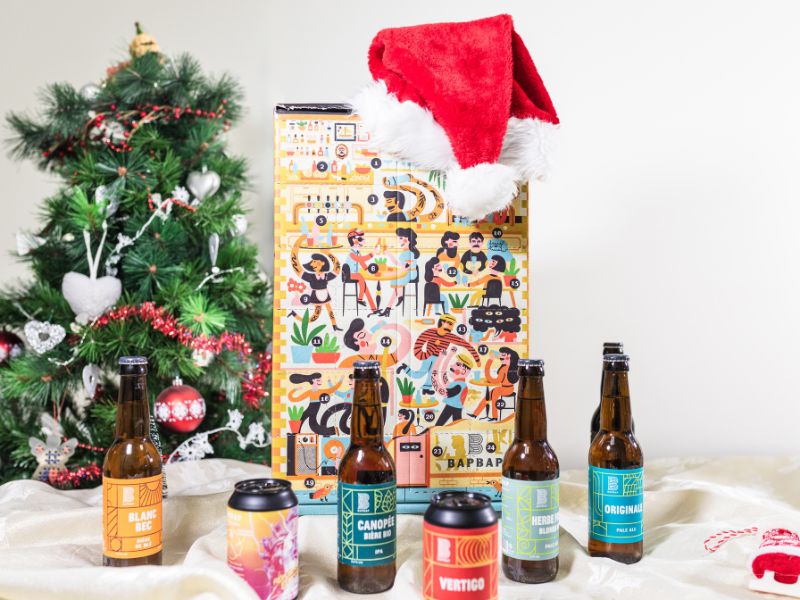 Calendrier de l'avent bières d'une brasserie artisanale 2023