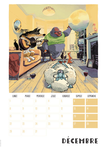 Calendrier illustré 2025 Les albums mythiques