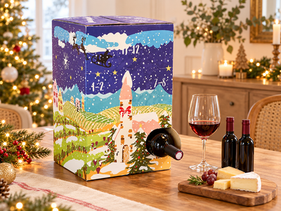 Calendrier de l'Avent 12 Bouteilles de Vins Français 2026