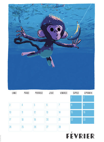 Calendrier illustré 2025 Les albums mythiques