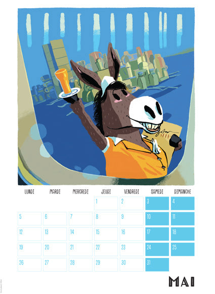 Calendrier illustré 2025 Les albums mythiques