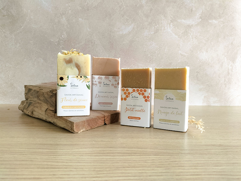 Coffret de 4 savons 100g non parfumés