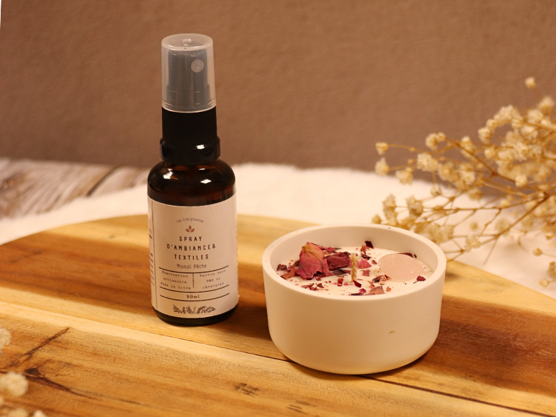 Coffret Bougie la Charmante et Spray d'ambiance textiles