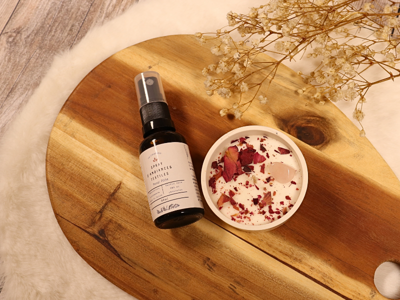 Coffret Bougie la Charmante et Spray d'ambiance textiles