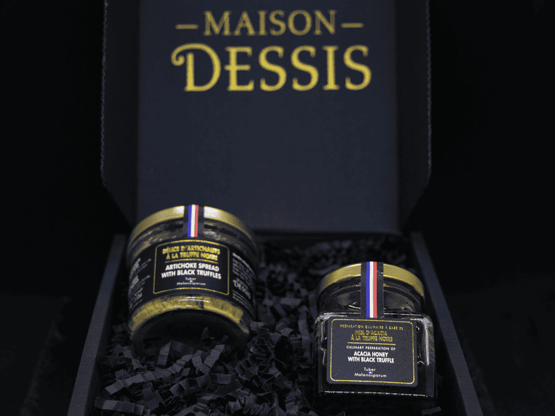 Coffret Duo Truffes : Miel d'Acacia et Tartinable Artichaut