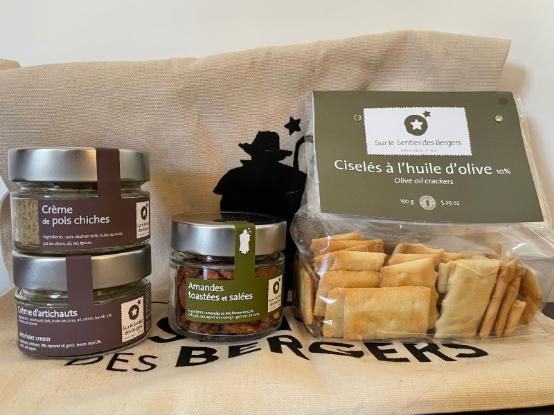Coffret tartinables apéritif, ciselés, et amandes