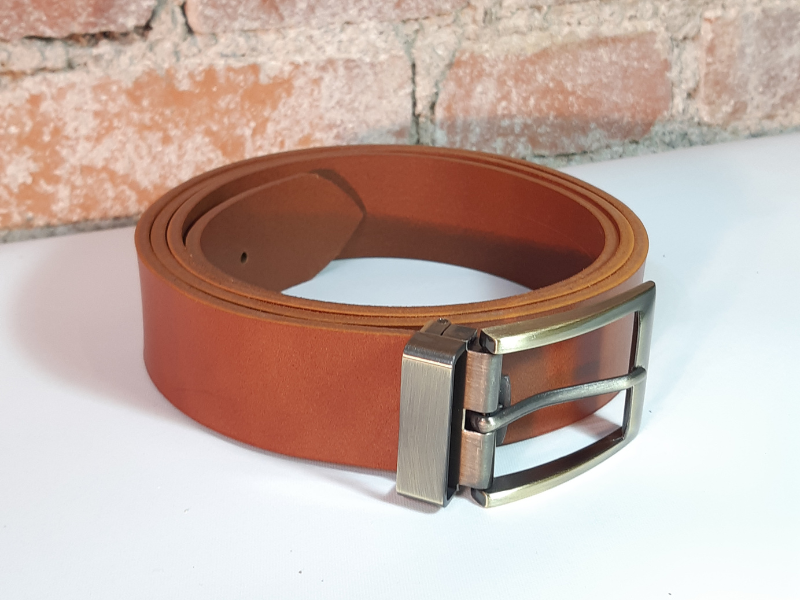 Ceinture en cuir Cognac Tannage Végétal