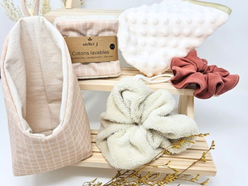 Lot d'accessoires zéro déchet beauté