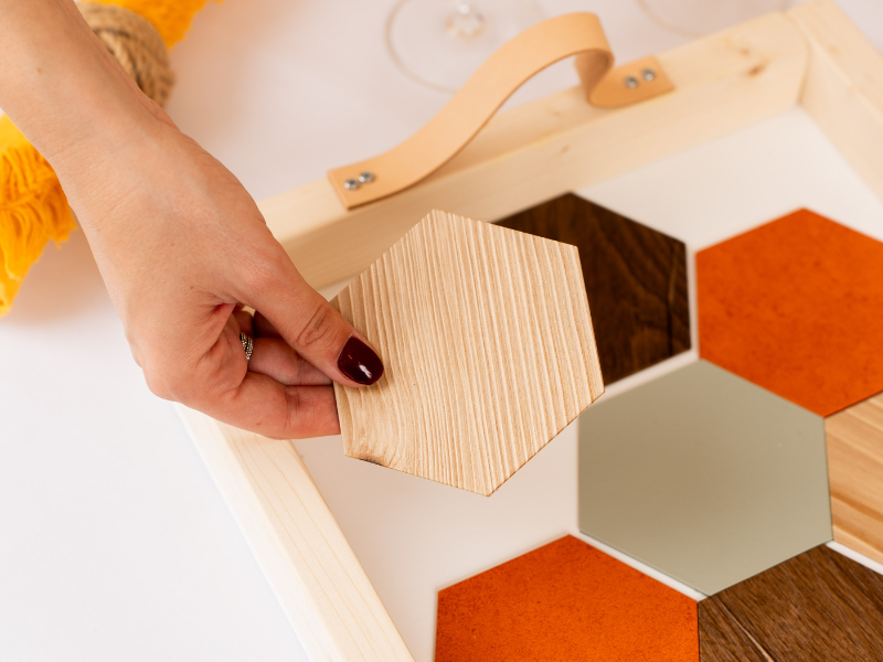 Plateau apéritif avec sous-verres dissociables