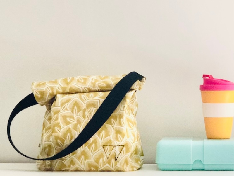 Lunch bag en tissu enduit imperméable