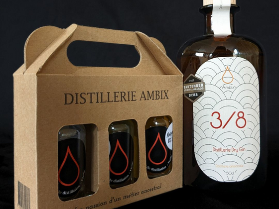 1 bouteille 50cl + coffret dégustation 3 mignonnettes