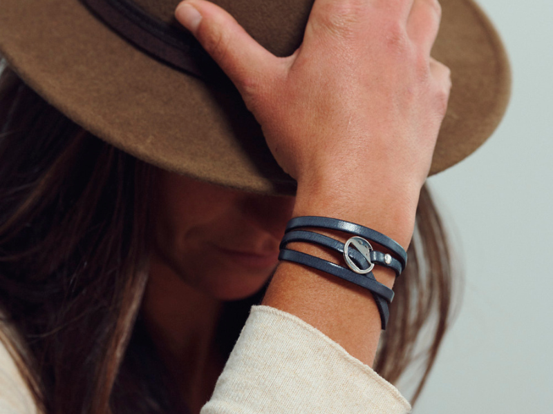 Bracelet Lanière en cuir 3 tours