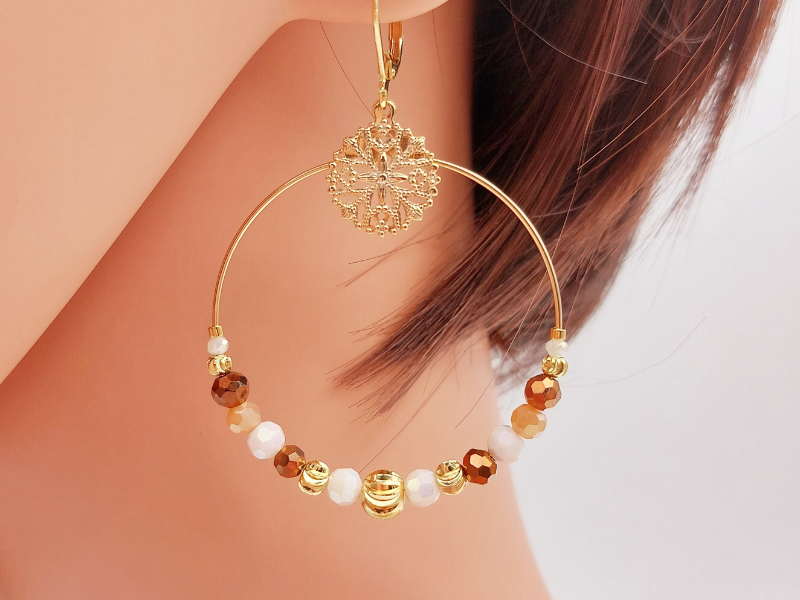 Créoles dentelle de Jeanne