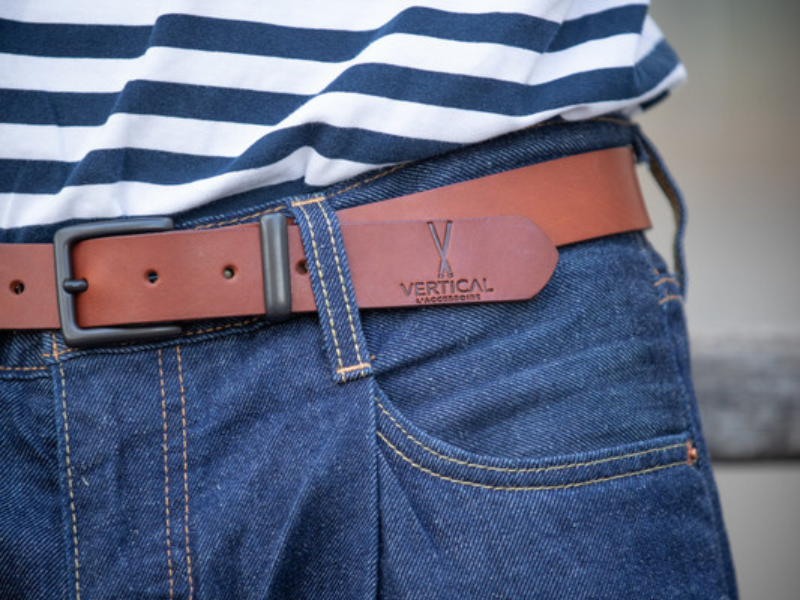 Coffret Ceinture cuir véritable + Boucle de couleur au choix