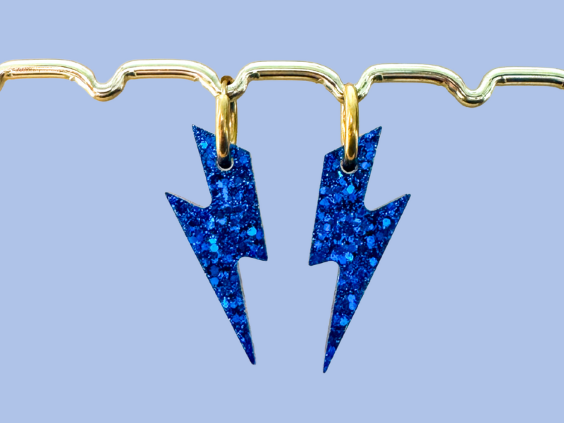 Boucles d'oreilles Eclairs Pailletées