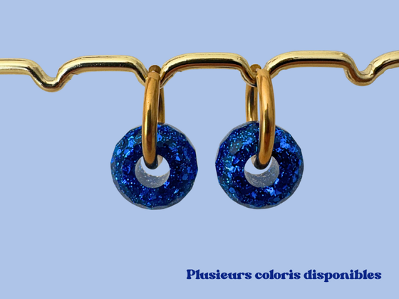 Boucles d'oreilles Boules Pailletées