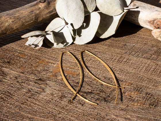 Boucles d'oreilles minimalistes fil