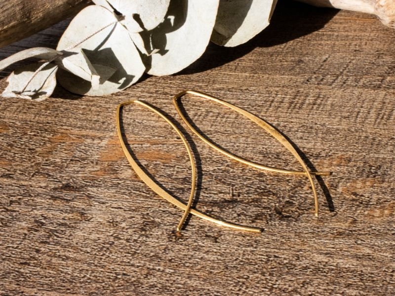 Boucles d'oreilles minimalistes fil