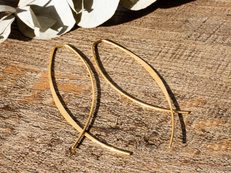 Boucles d'oreilles minimalistes fil