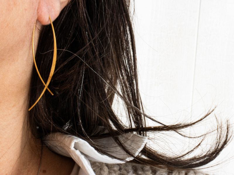 Boucles d'oreilles minimalistes fil