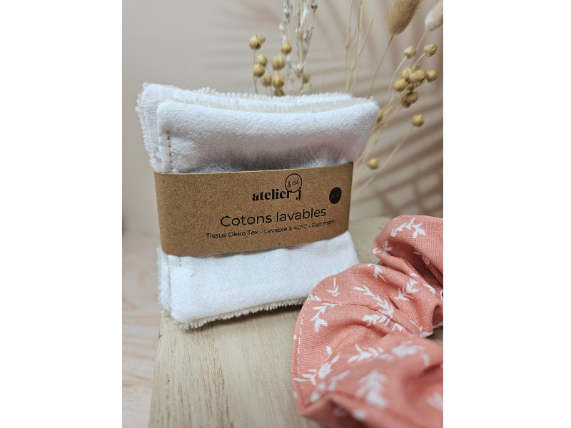 Coffret Beauté – Cotons Lavables, Turban sèche cheveux & Chouchou