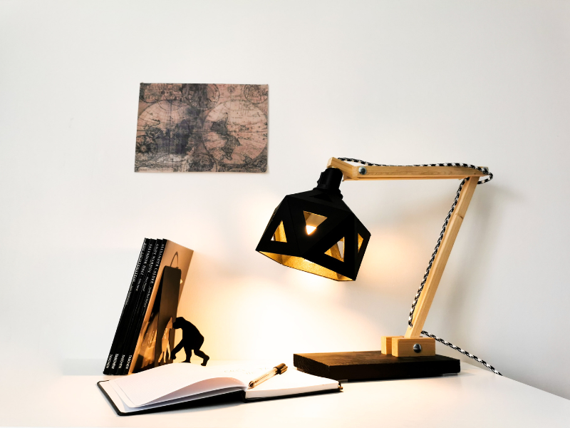 Lampe de bureau origami